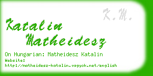 katalin matheidesz business card